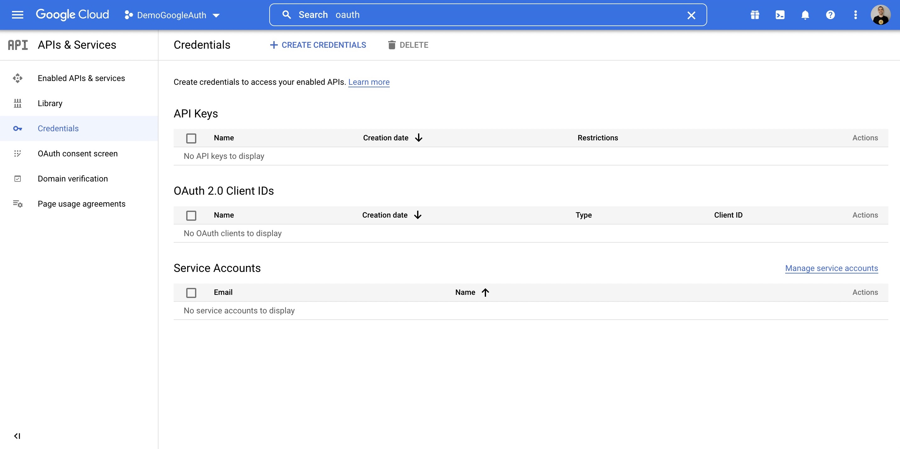 Google Console Screenshot 10