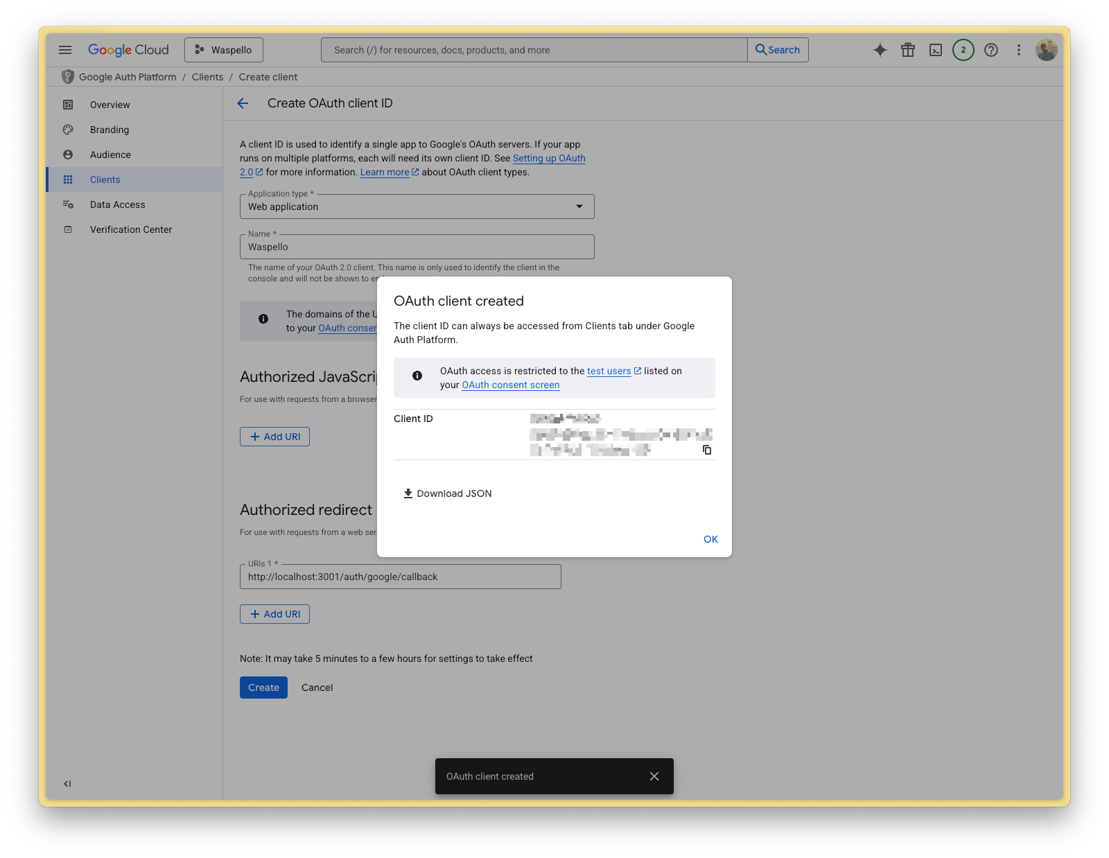 Google Console Screenshot 9