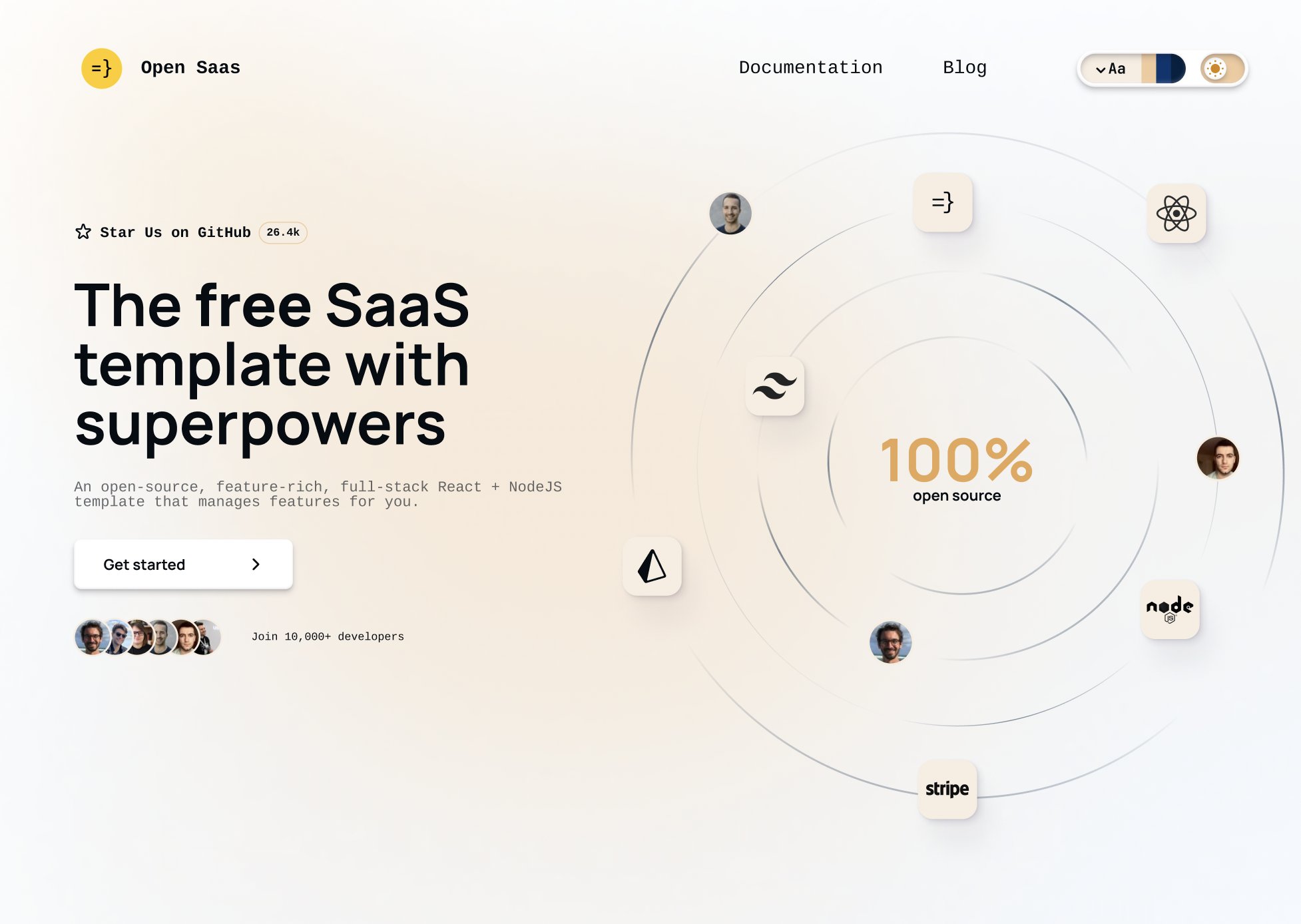 Open SaaS redesign