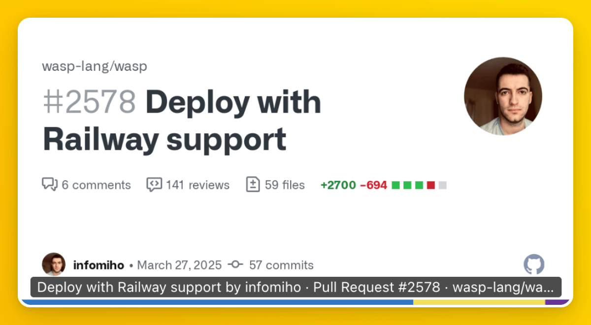 Railway PR merged