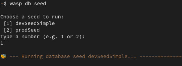 Database seeding