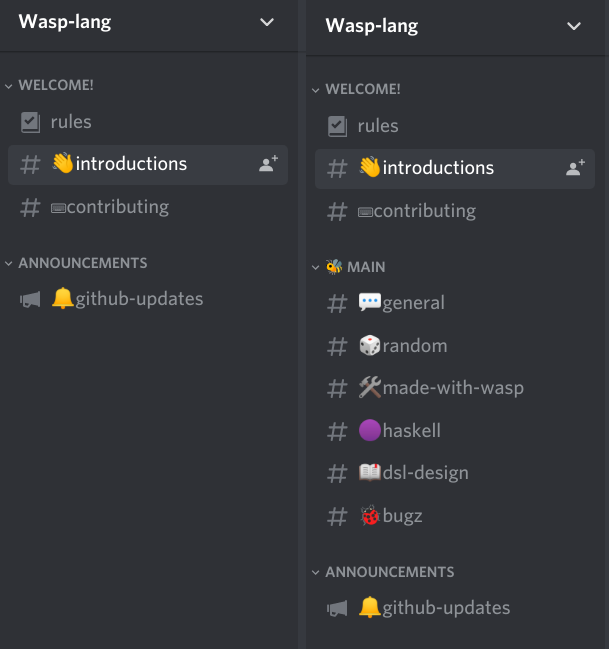 Channels user can see when Guest vs when full member.