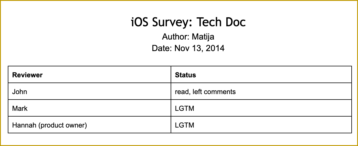 RFC reviewer status