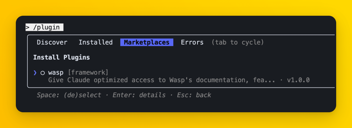 Claude Code Wasp plugin